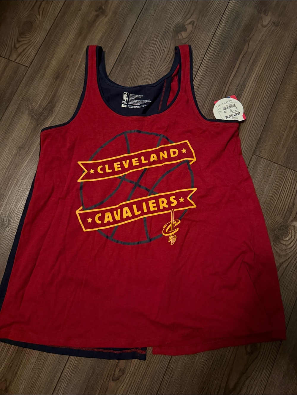 NBA Cleveland Cavaliers Red and Yellow Graphic Tank